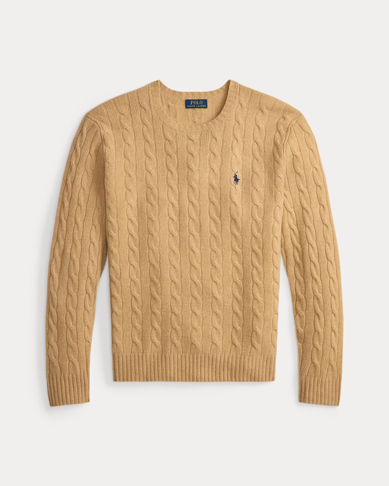 Woll- und Kaschmir-Strickpullover mit Kabelmuster