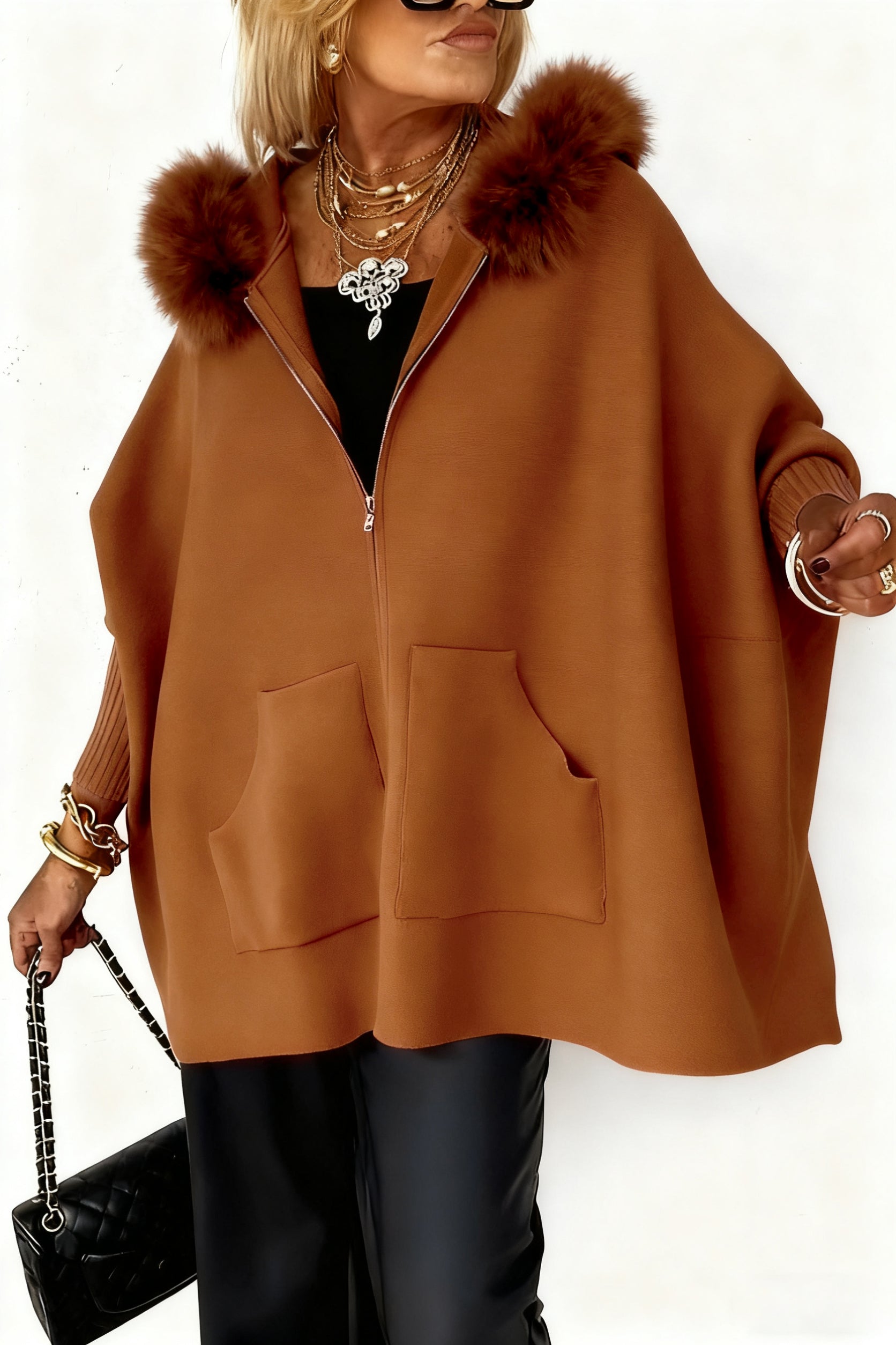 Kalina™ | Jacke mit Kunstfellkragen