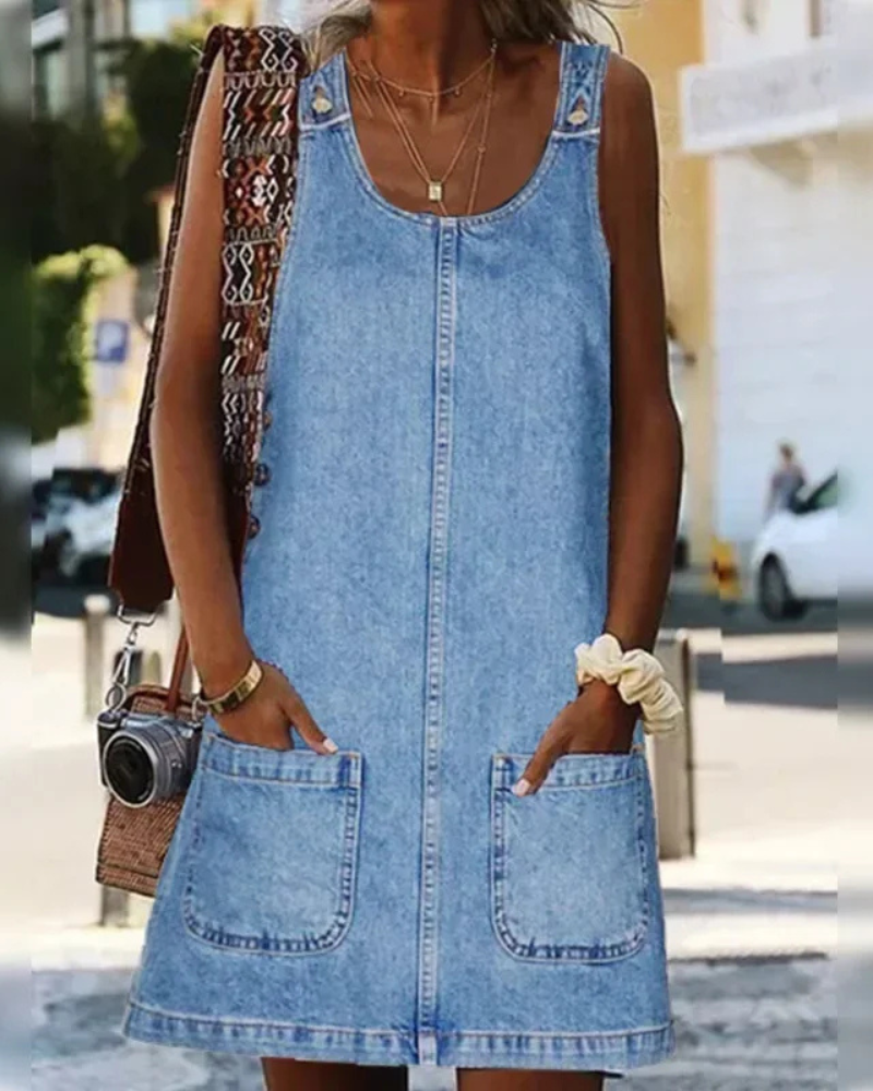 Witkaé™ | Sommerkleid aus Denim mit vorteilhaftem Schnitt