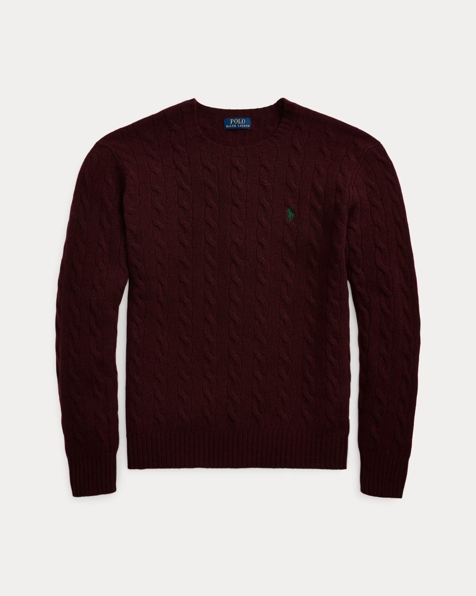 Woll- und Kaschmir-Strickpullover mit Kabelmuster