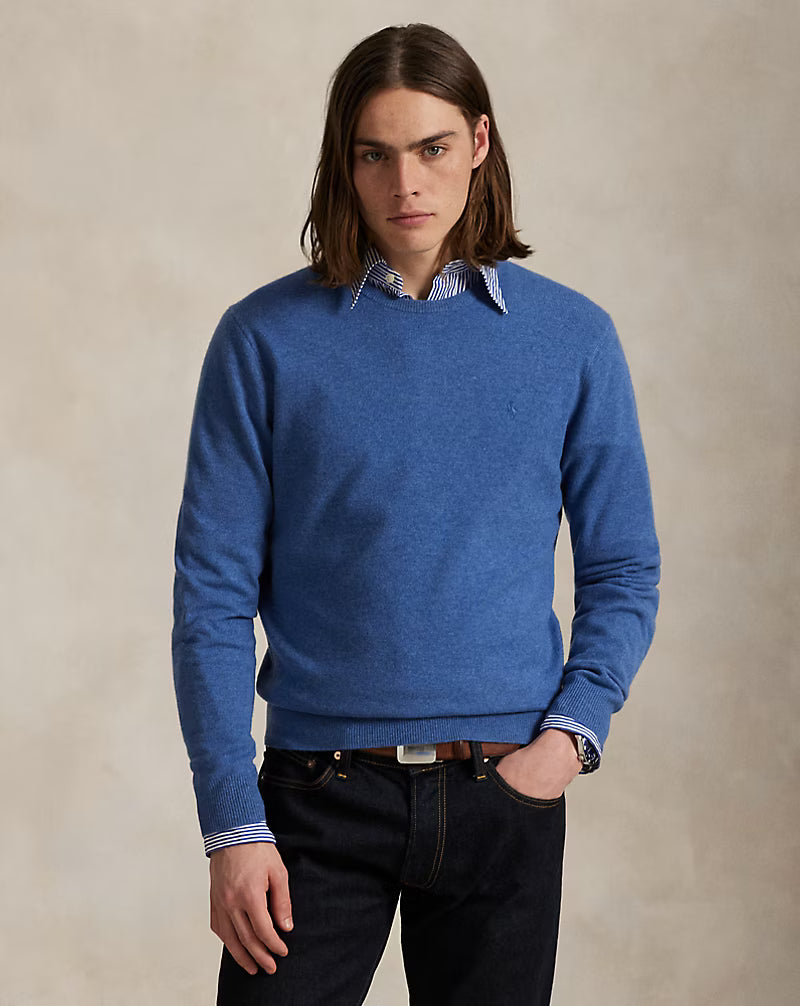 Wollpullover mit Rundhalsausschnitt