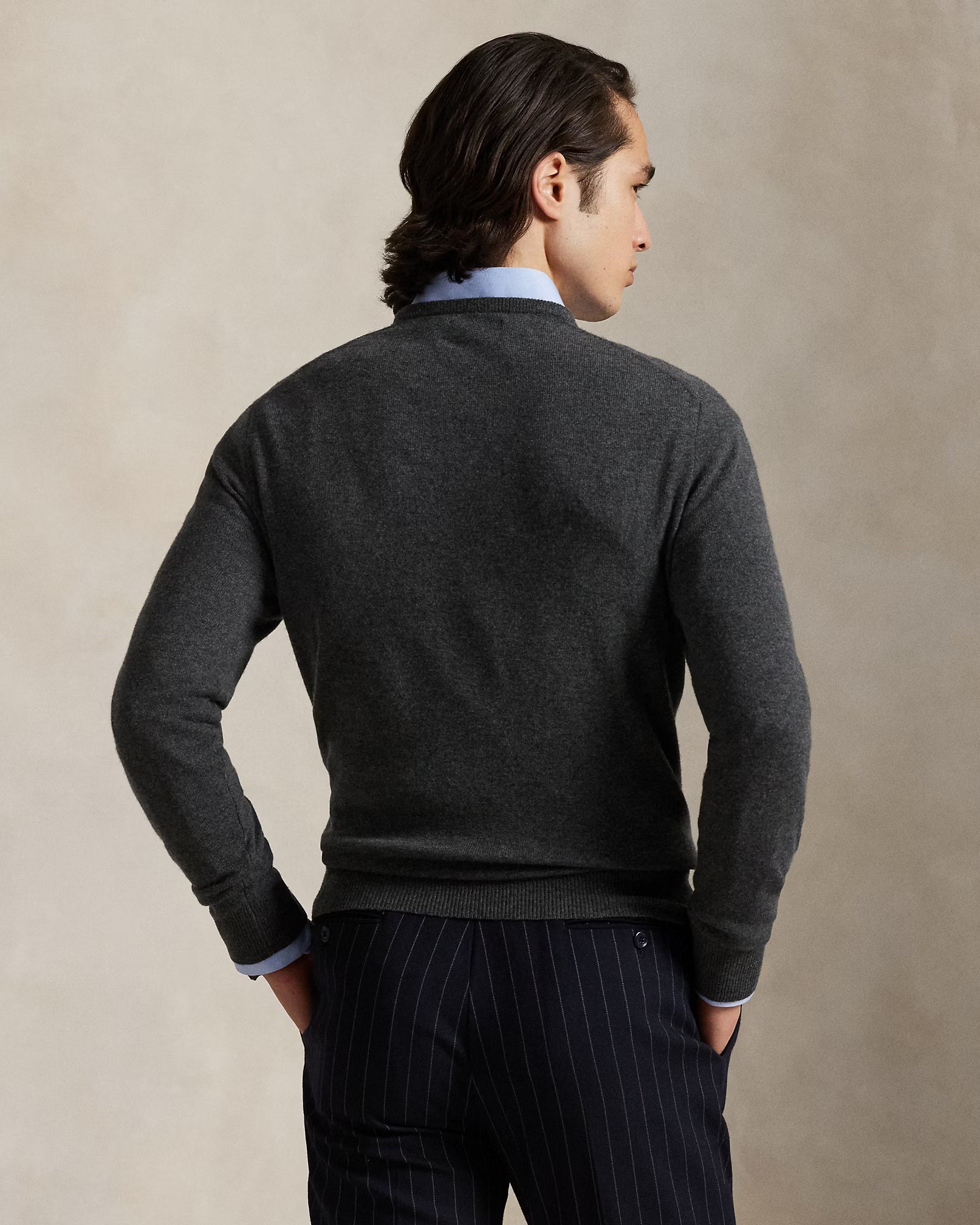 Wollpullover mit Rundhalsausschnitt