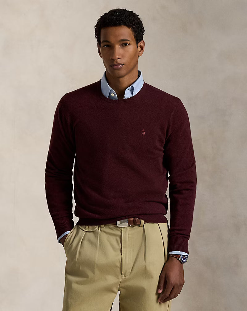 Jersey aus Wolle mit Rundhalsausschnitt