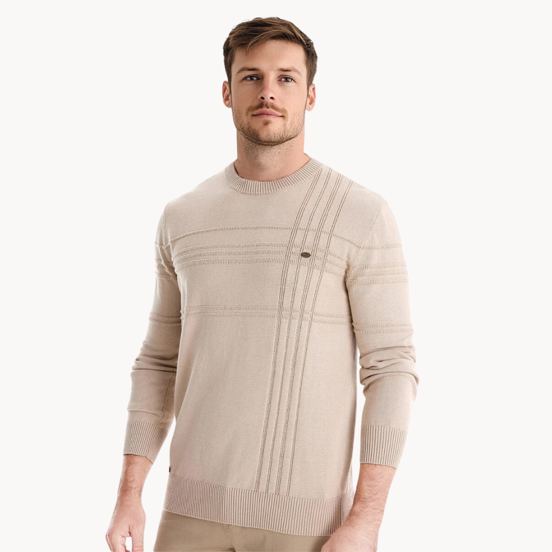 Ryszard™ | Męski Sweter w Elegancką Kratę