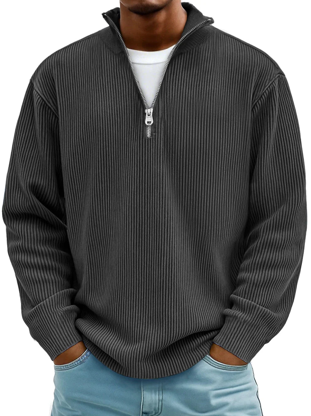 Mściwój™ | Herrenpullover mit halbem Reißverschluss – Stilvoll, Warm und Langlebig