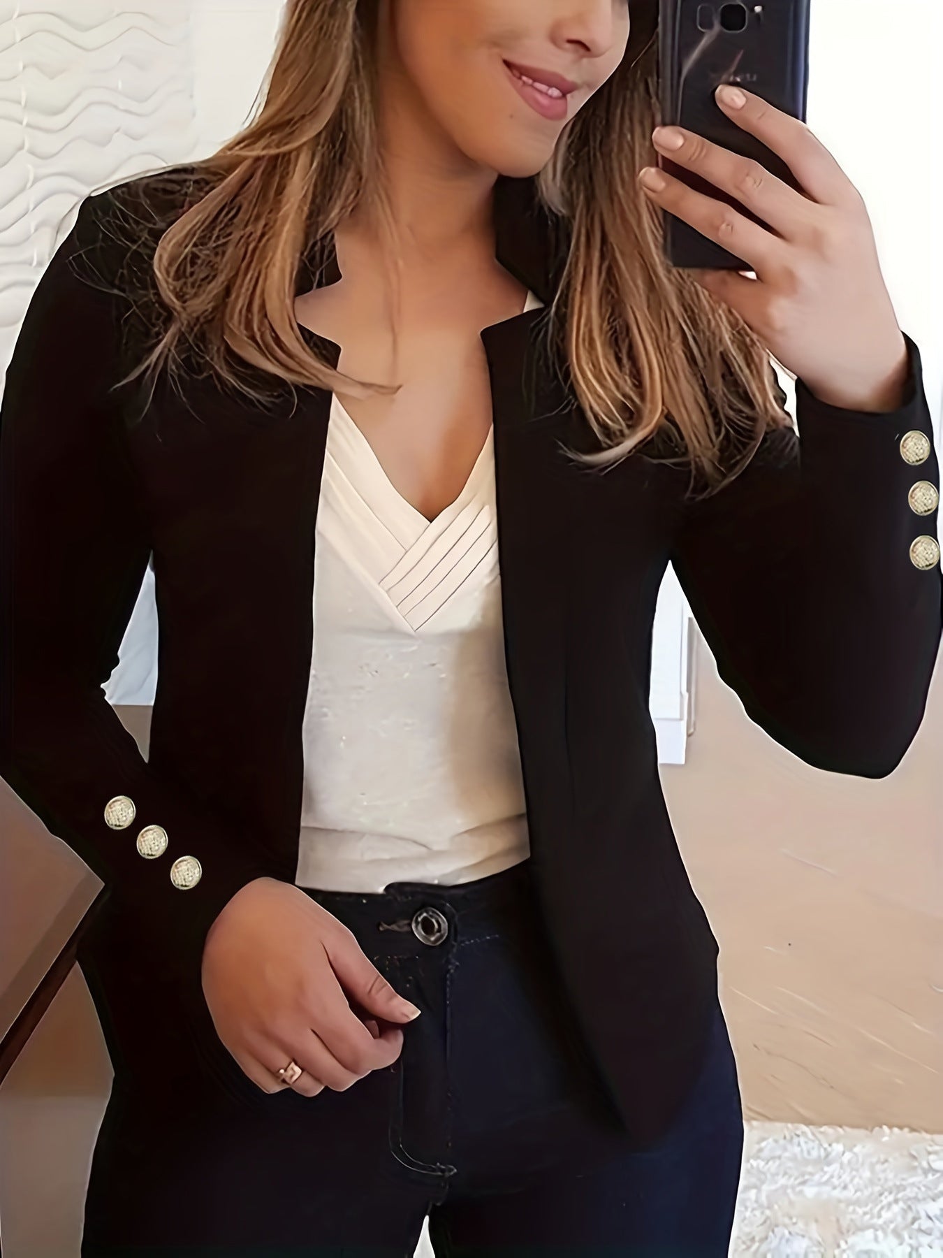 Wójcik™ | Blazer mit Knopfdetails