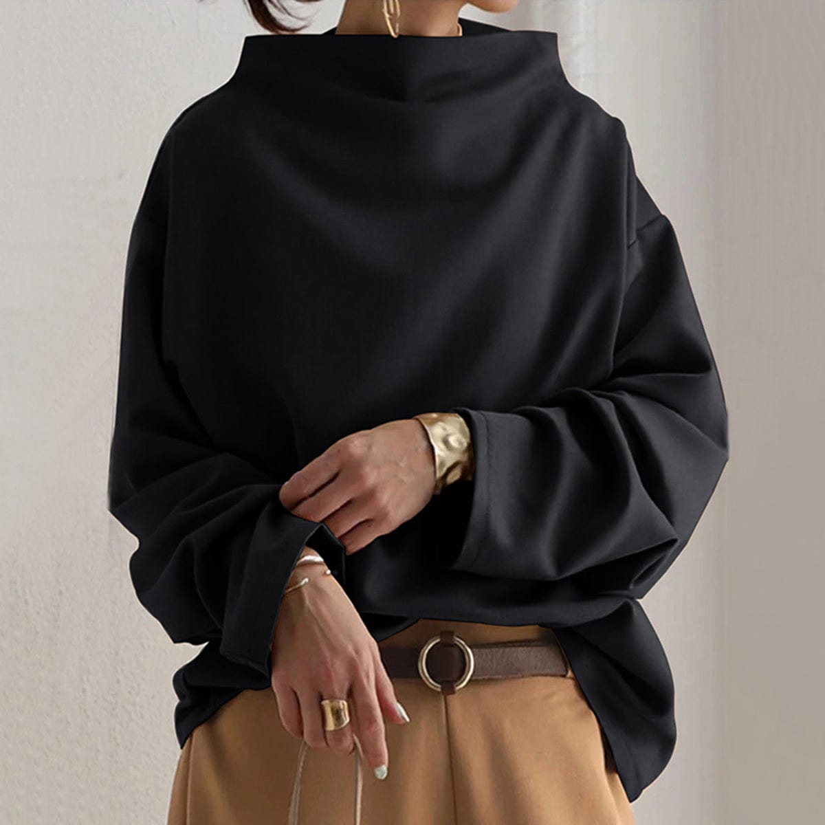 Bożena™ | Pullover mit Stehkragen