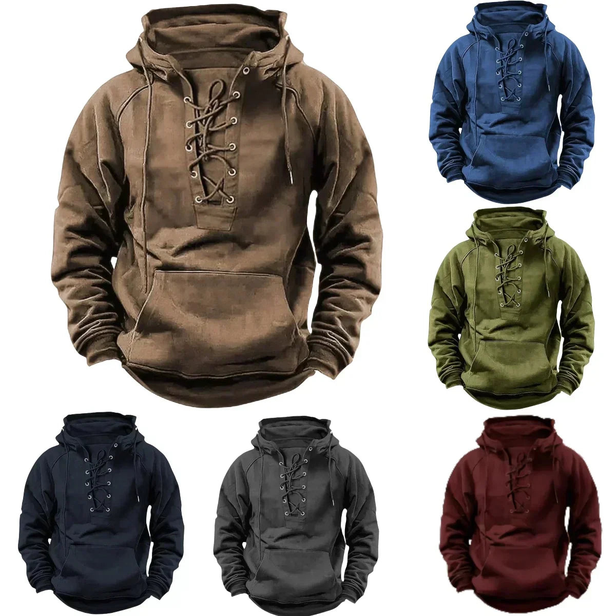 Nordwear™ | Gruby Bluza z Kapturem Retro