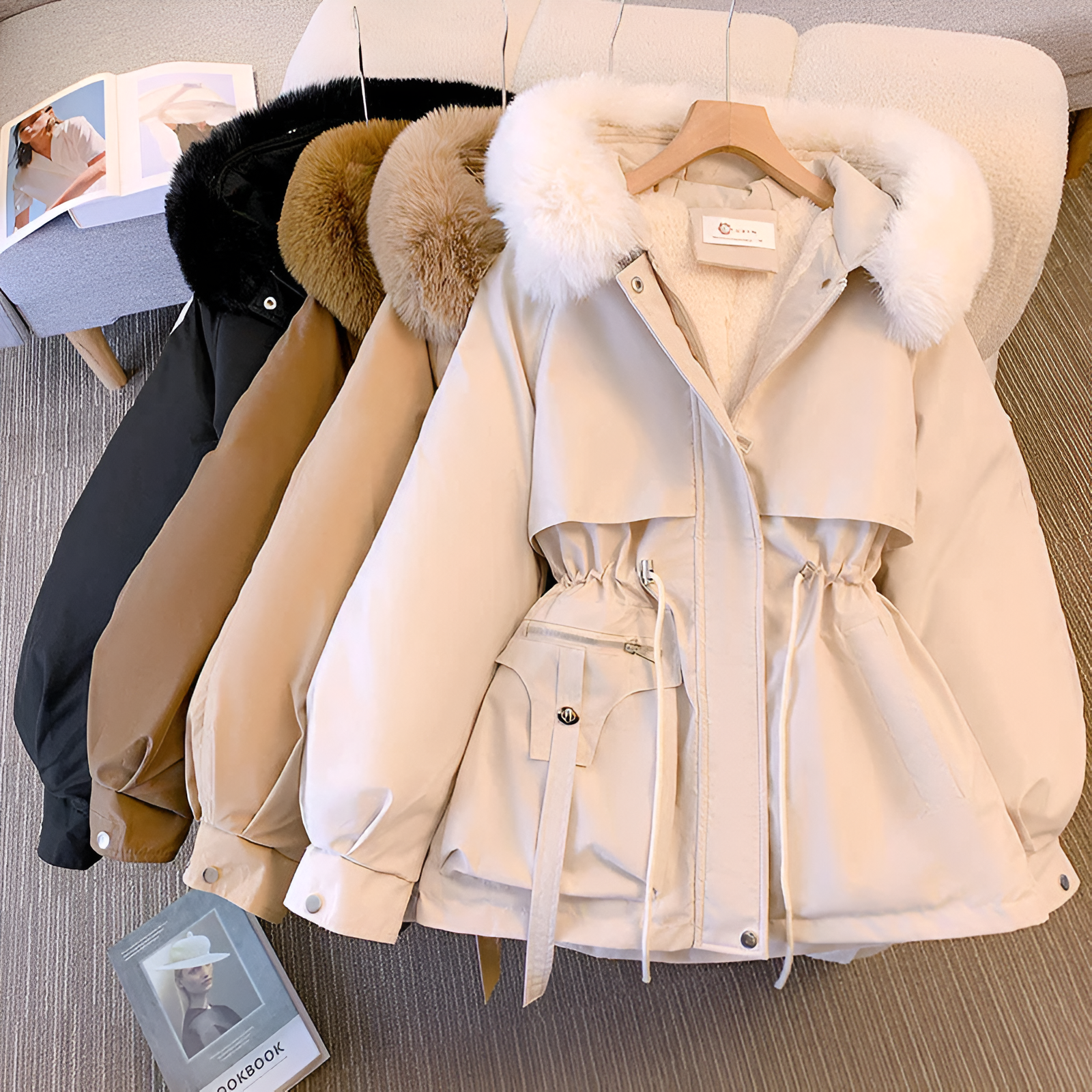 Kunegunda™ | Mantel aus Kunstfell im klassischen Schnitt