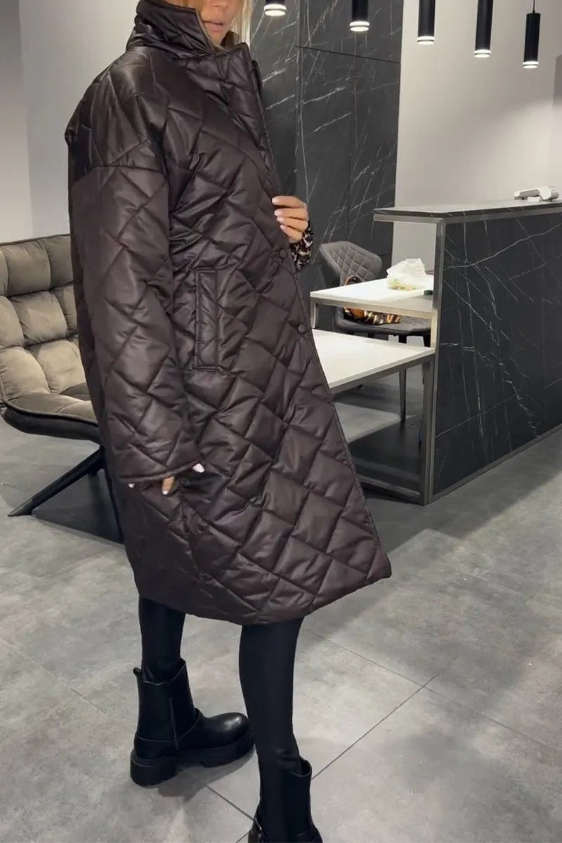 Brygida™ | Wendbare Steppjacke mit Pantherfutter