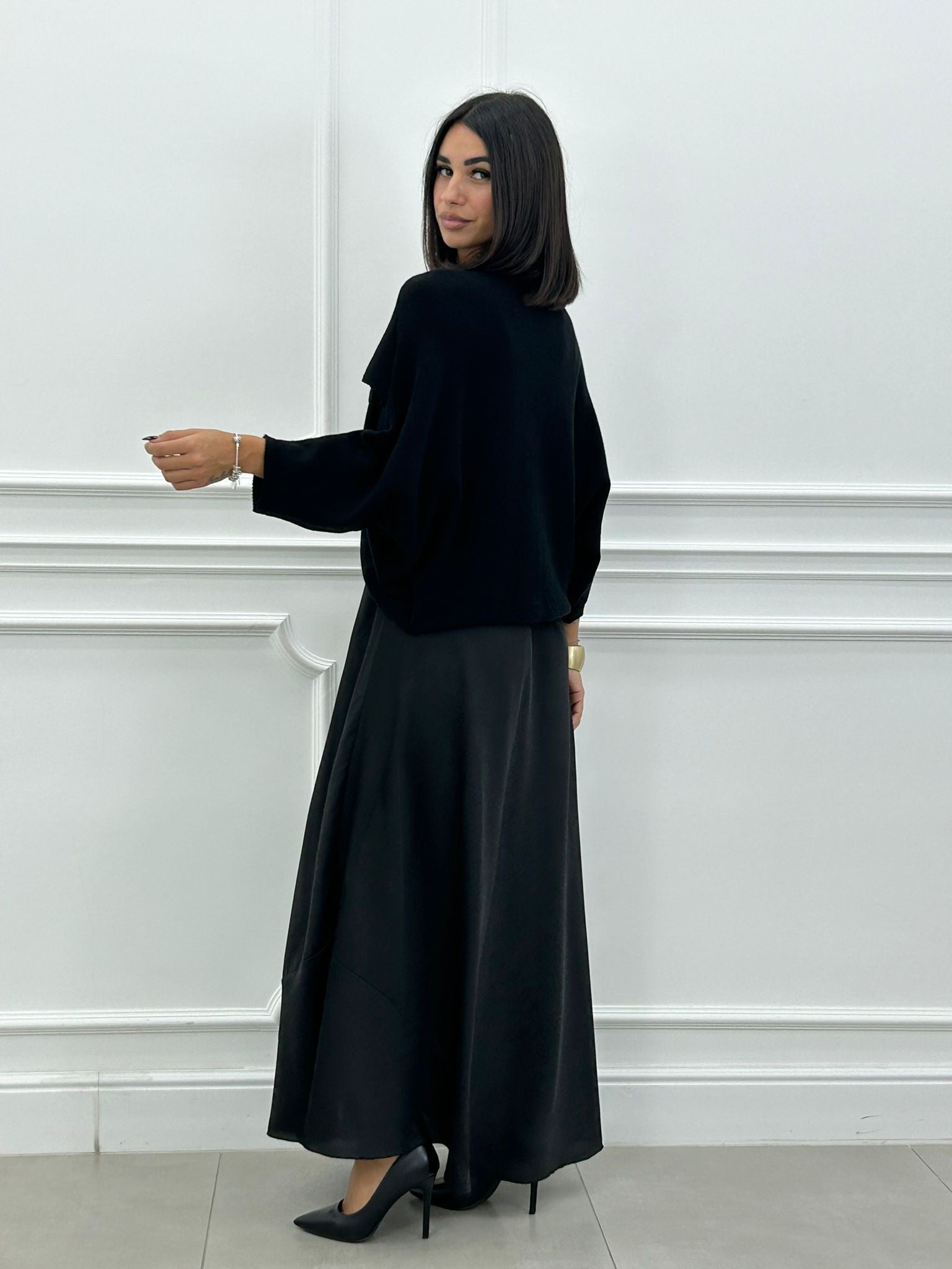 Elżbieta™ | 2-in-1 Set mit Langem Kleid und Asymmetrischem Pullover