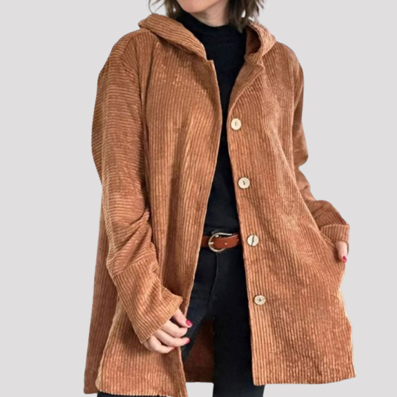 Dobrosława™ | Damenjacke aus Samt mit Kapuze