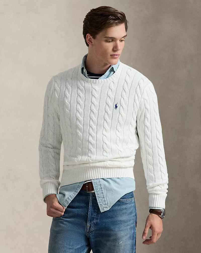 Strickpullover aus Baumwollgeflecht