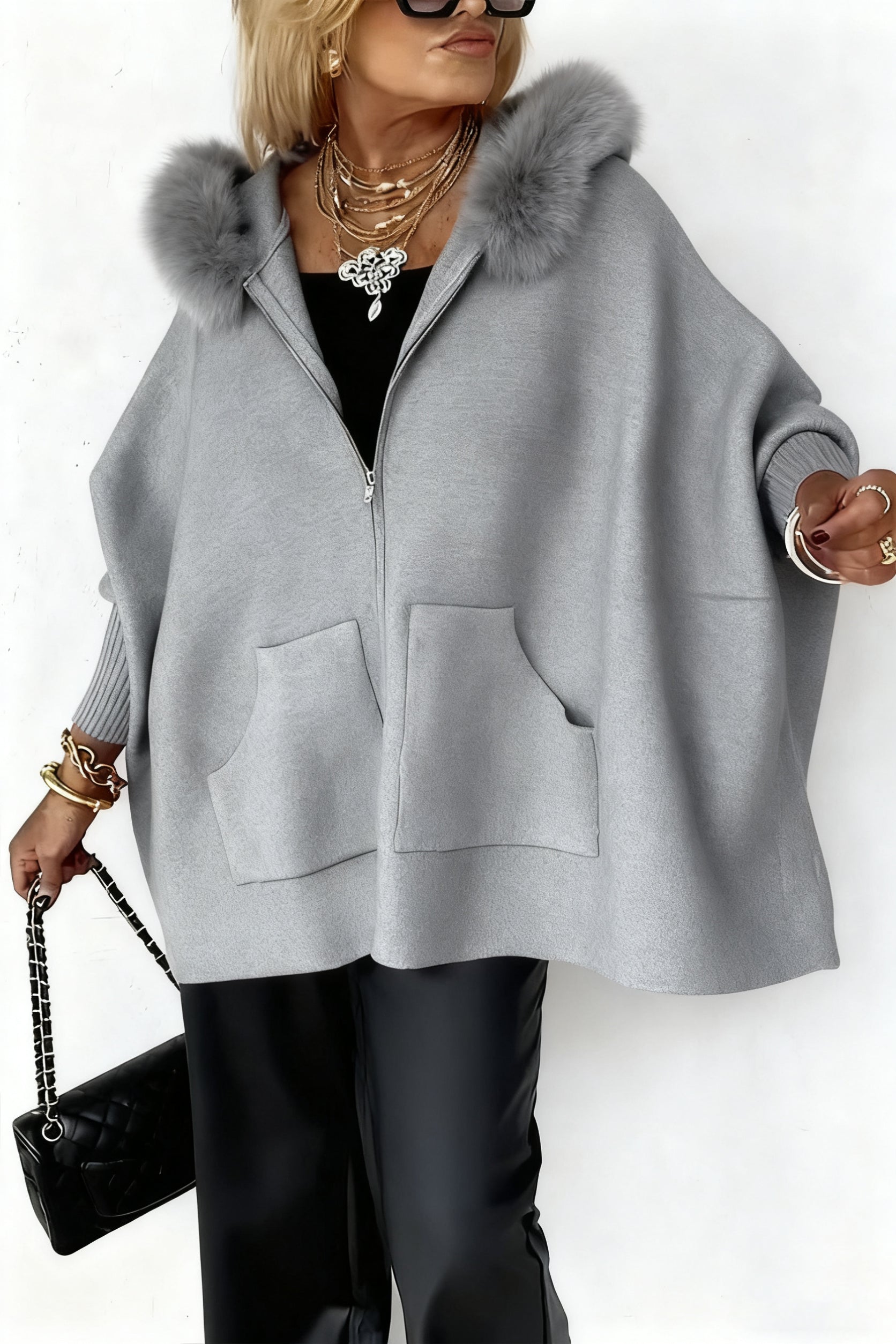 Kalina™ | Jacke mit Kunstfellkragen