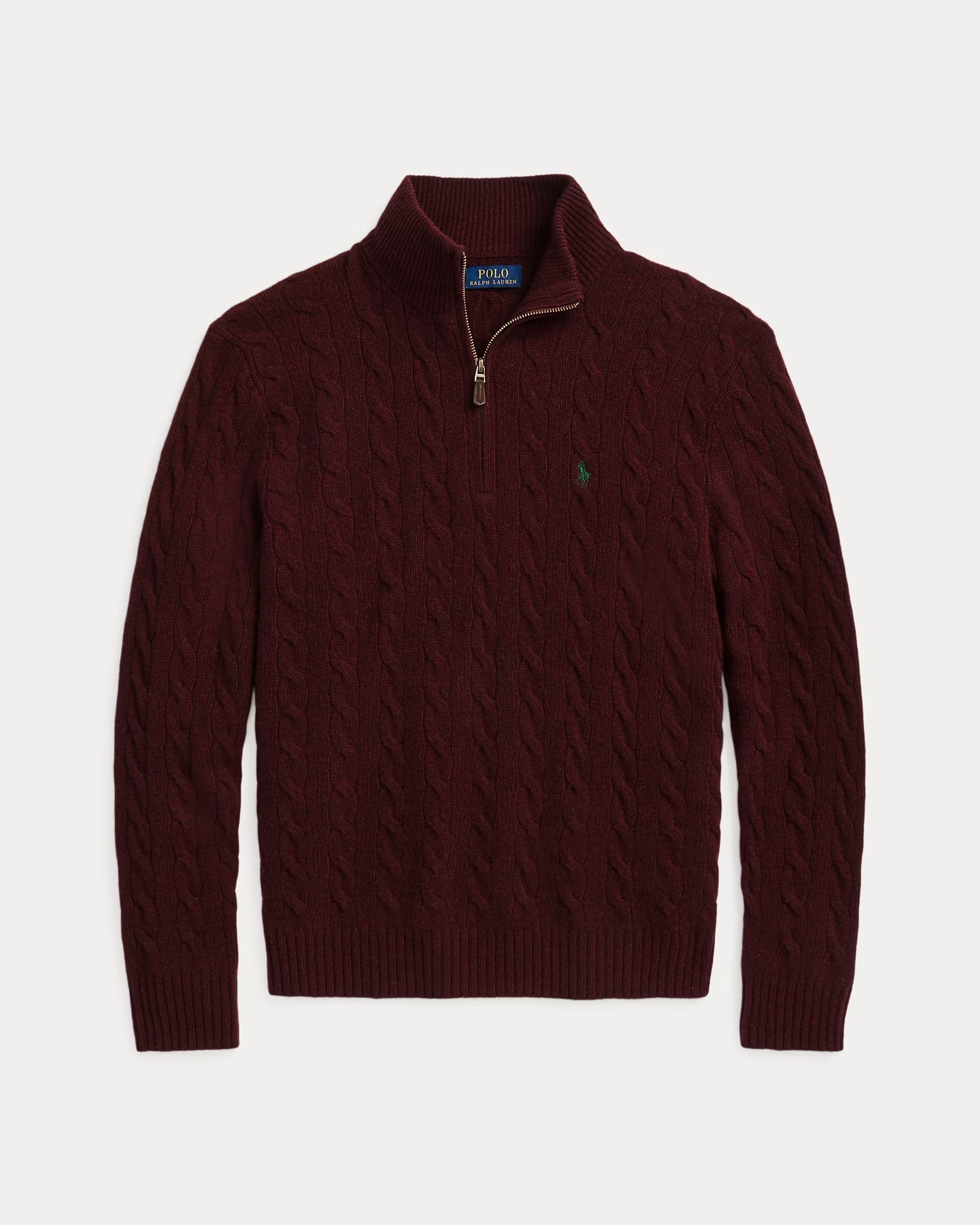 Woll- und Kaschmirpullover mit Zopfmuster