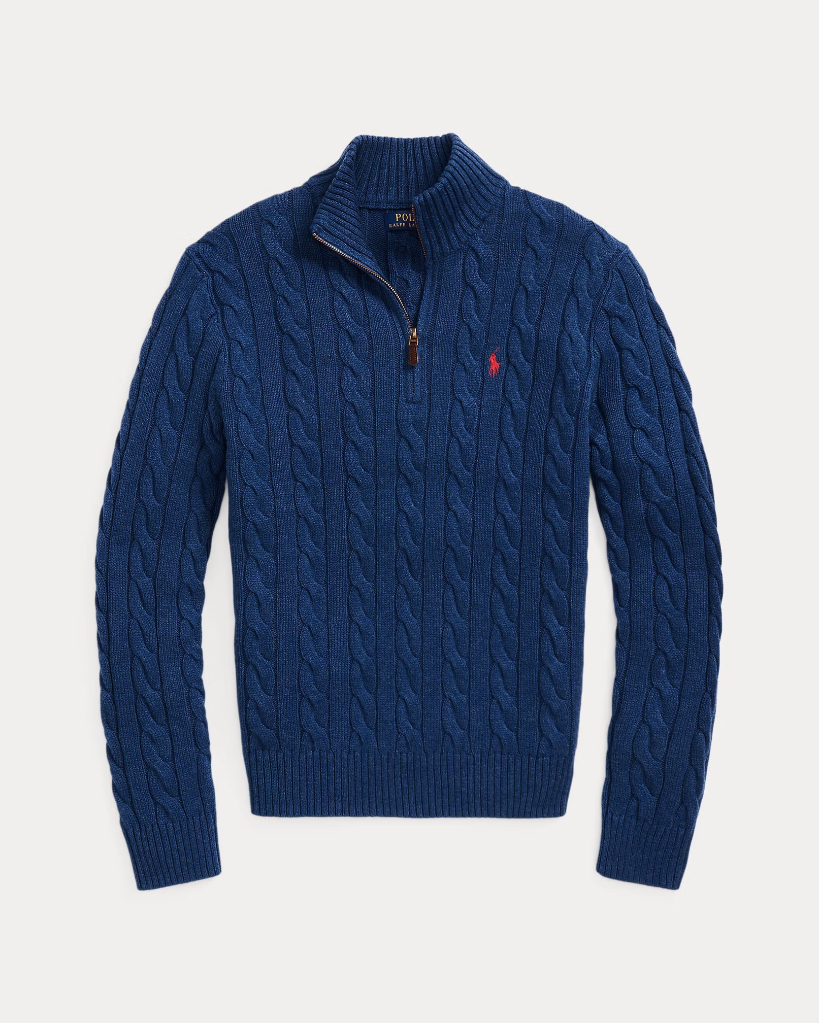 Jersey de algodón con cremallera hasta el pecho