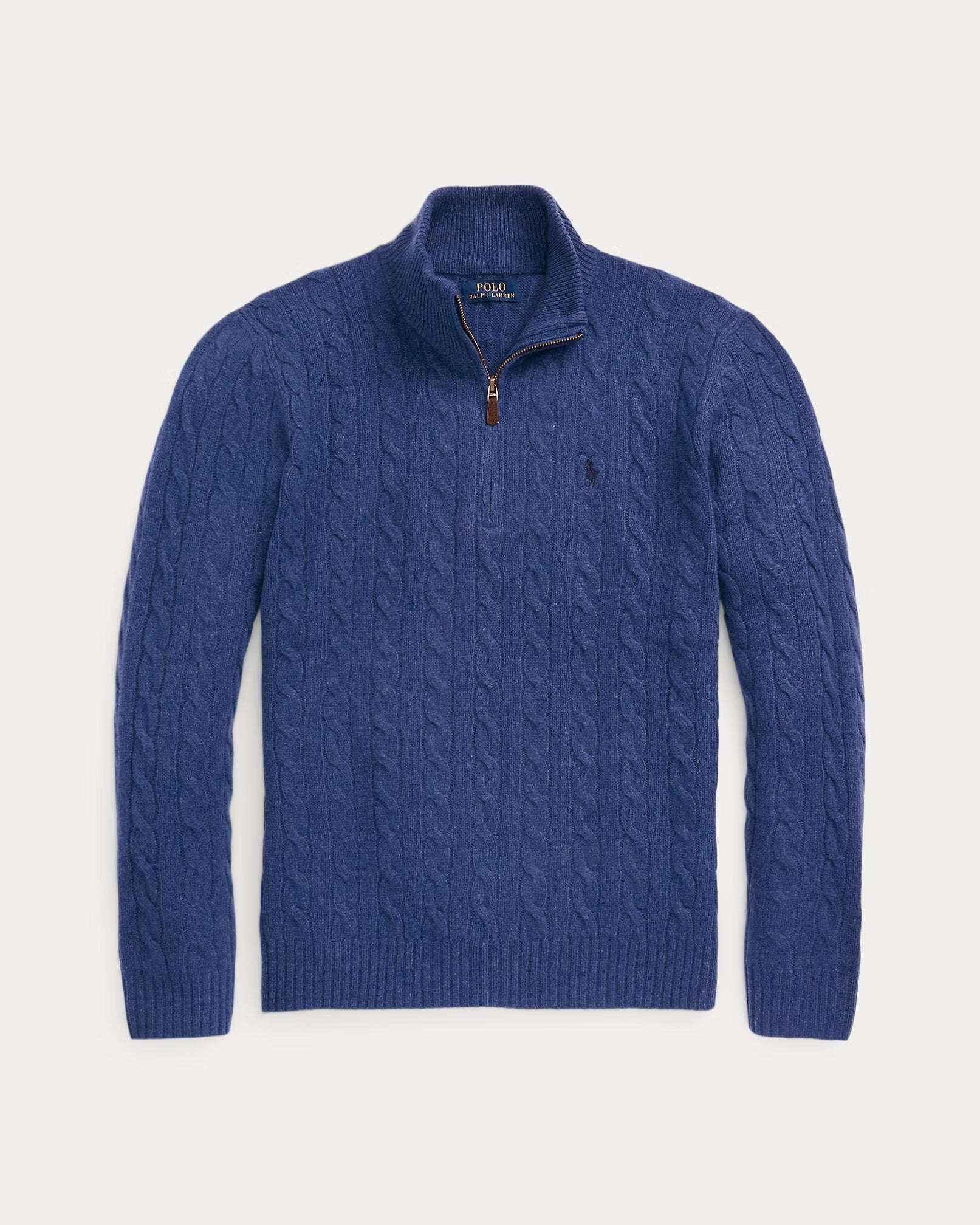 Woll- und Kaschmirpullover mit Zopfmuster