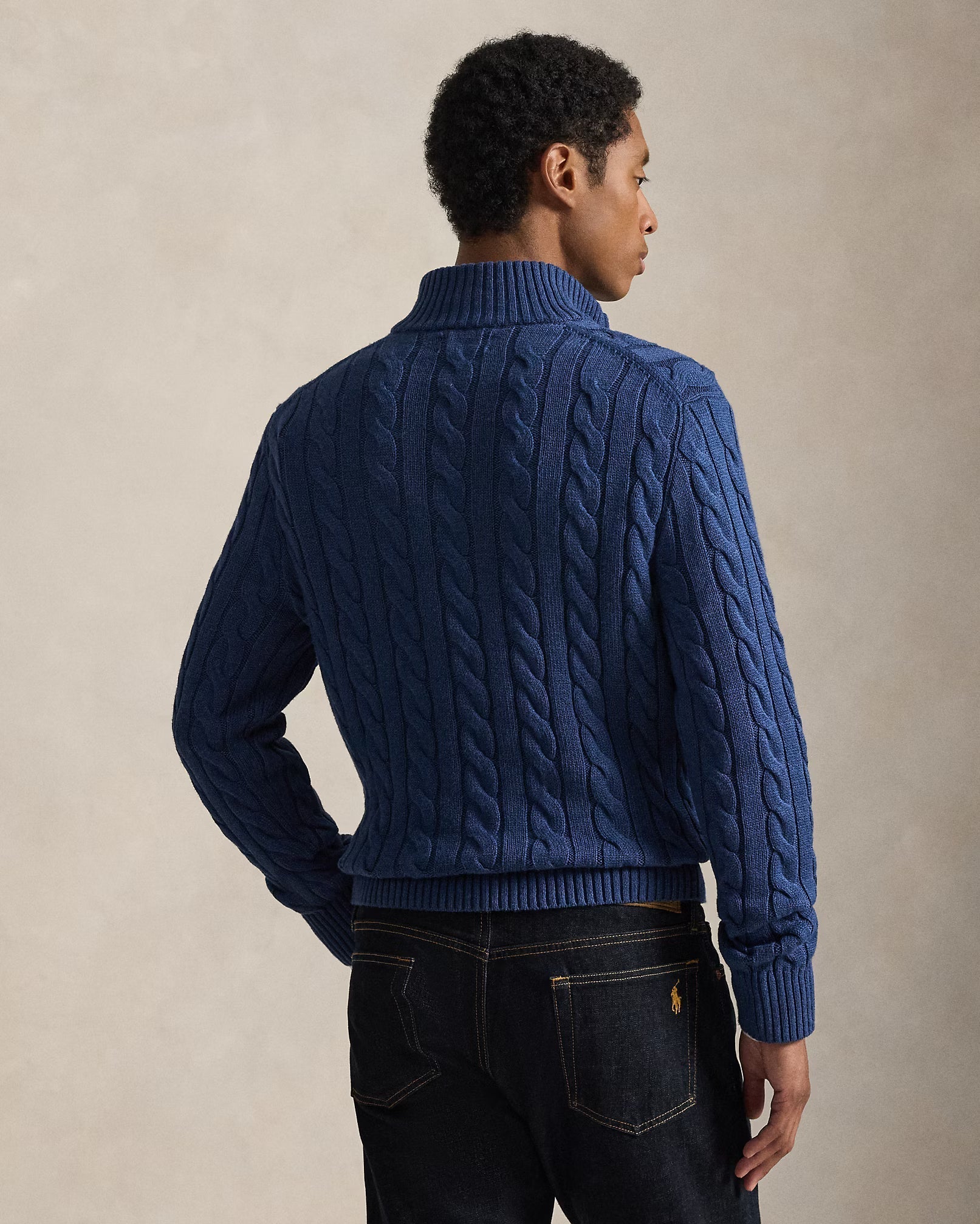 Jersey aus Baumwolle mit Reißverschluss bis zur Brust