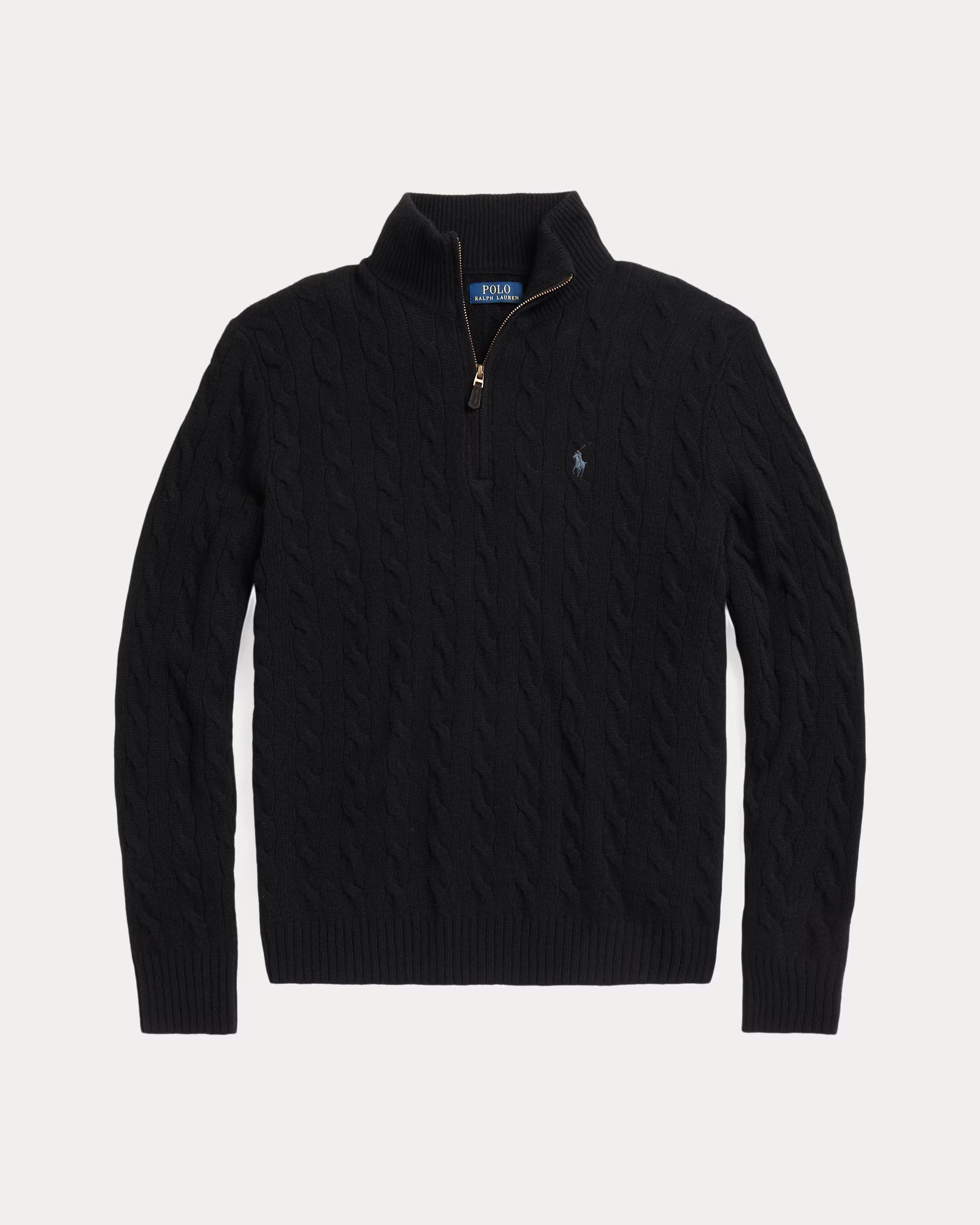 Woll- und Kaschmirpullover mit Zopfmuster