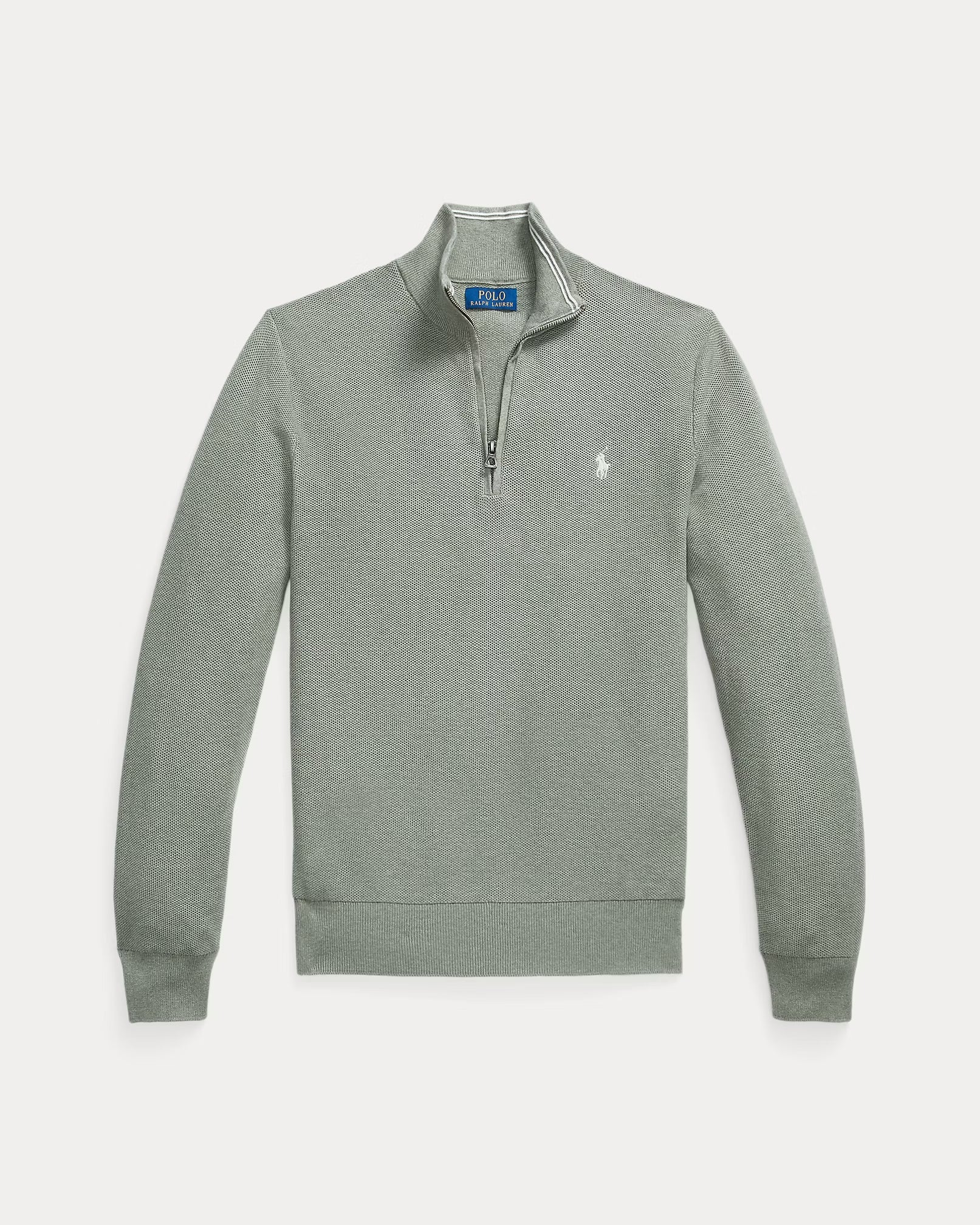 Strickpullover aus Baumwolle mit Viertelreißverschluss