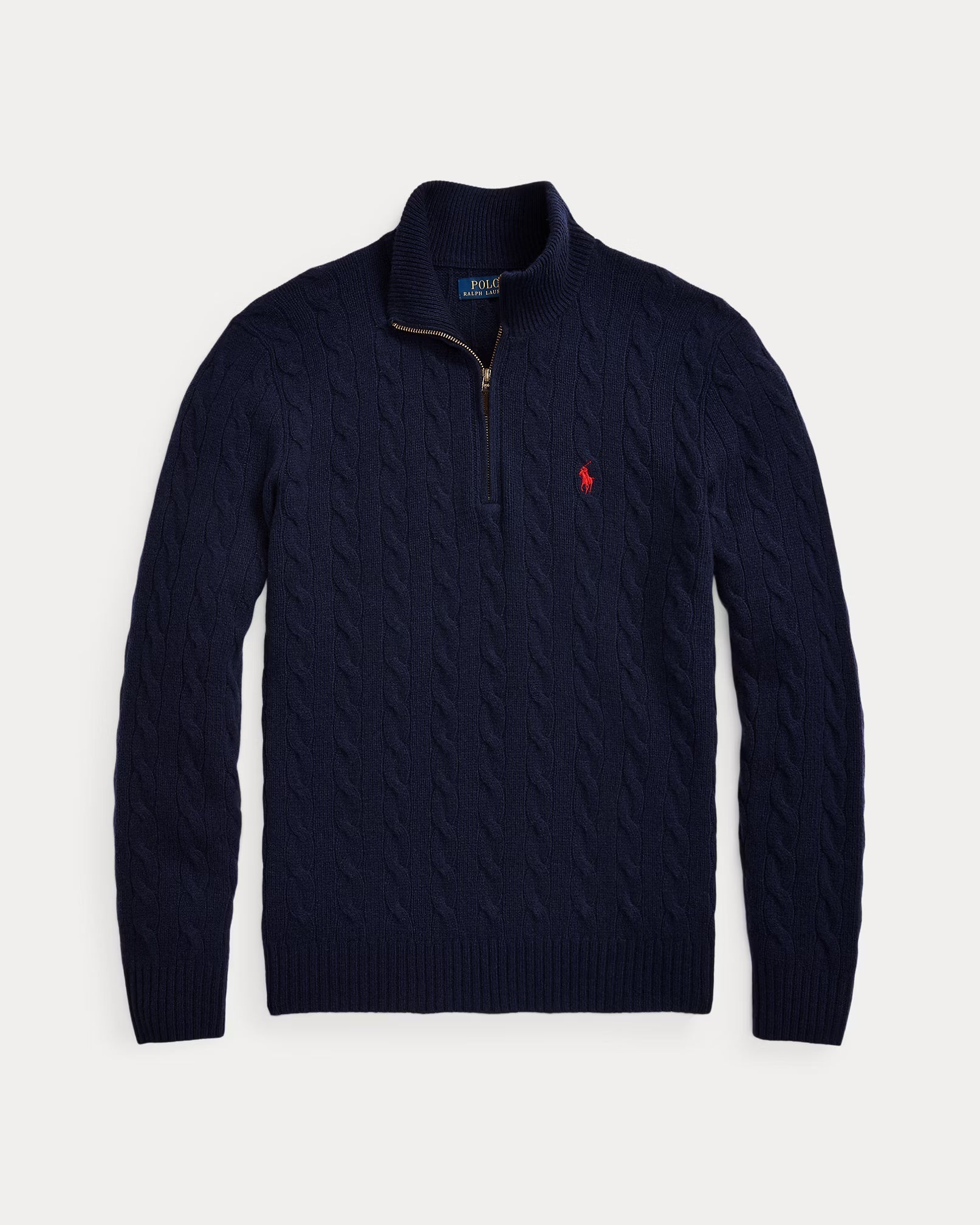 Woll- und Kaschmirpullover mit Zopfmuster
