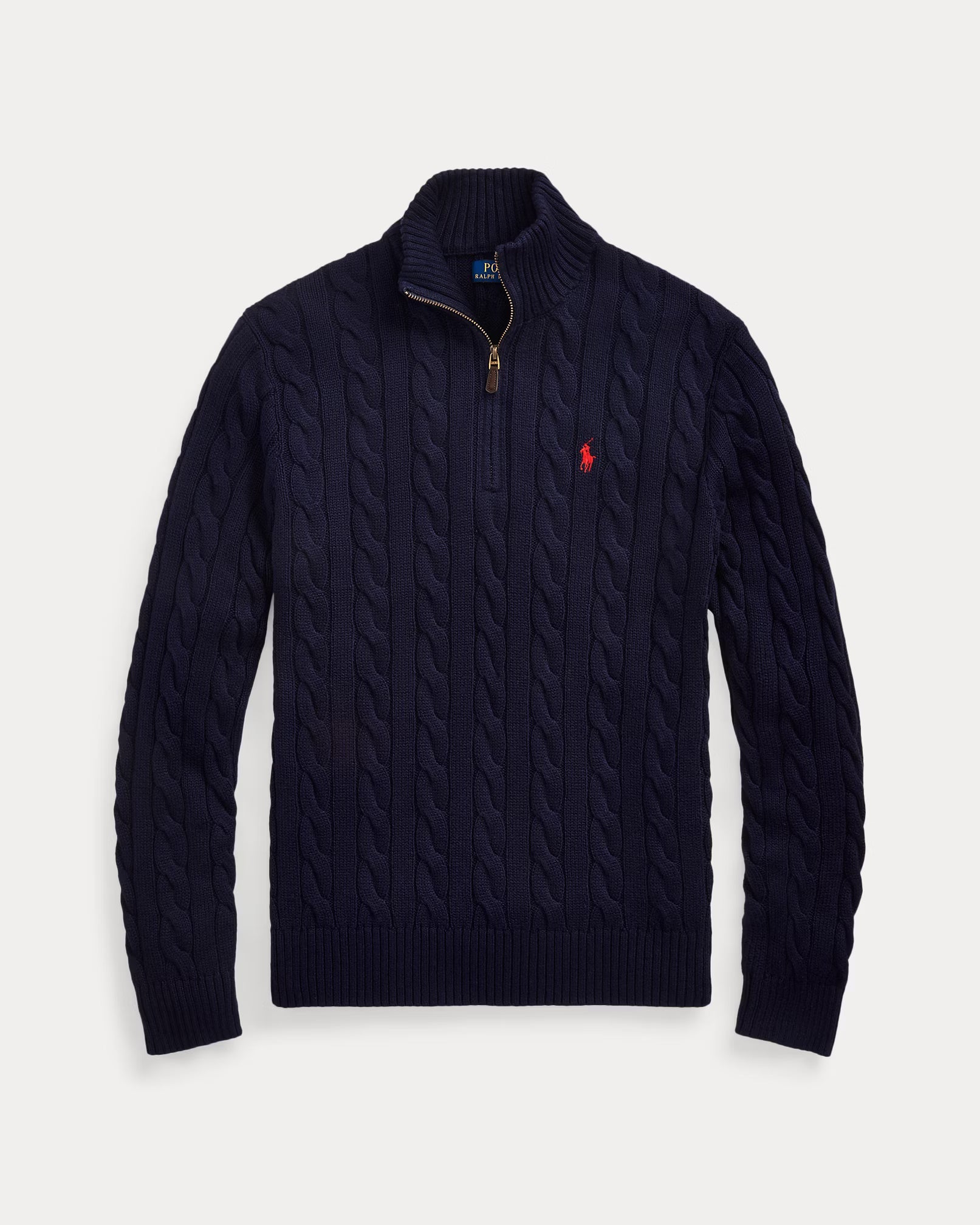 Jersey de algodón con cremallera hasta el pecho