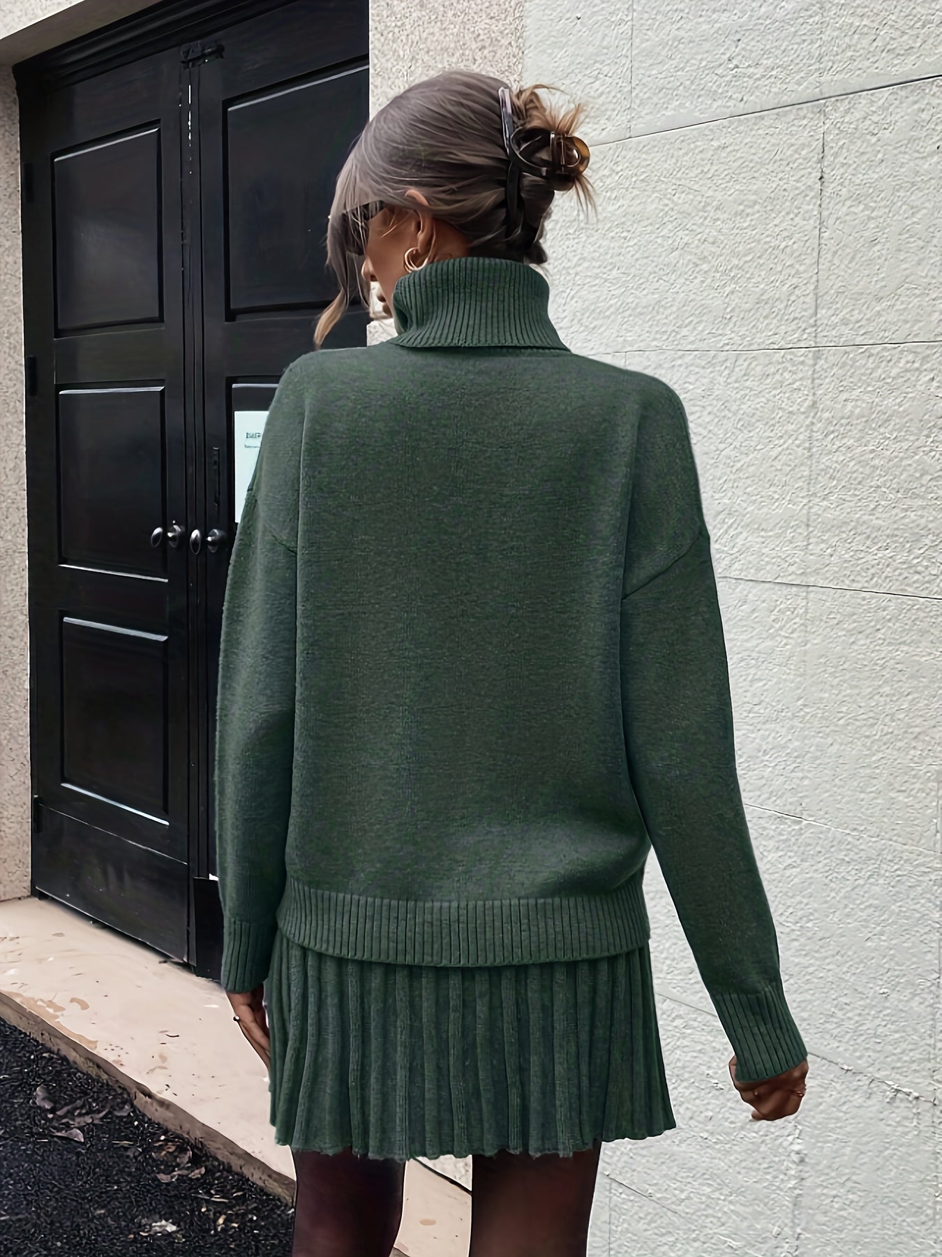 Wiesława™ | Strickset mit Rollkragen und Midi-Rock