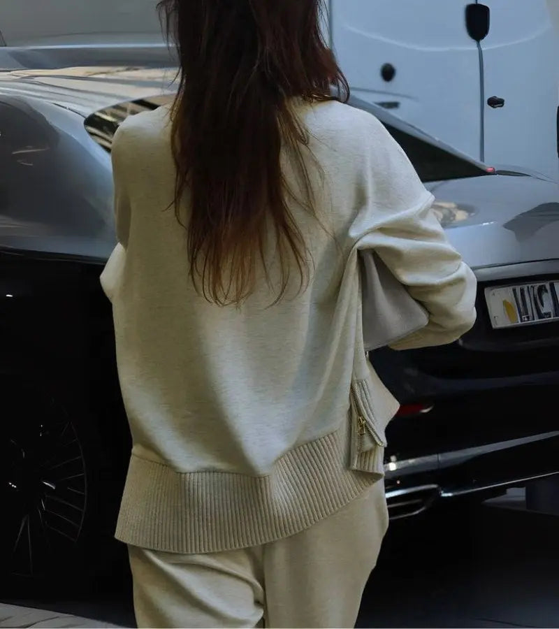 Agnieszka™ | Weicher Zweiteiliger Set mit Rollkragen und Lockeren Hosen