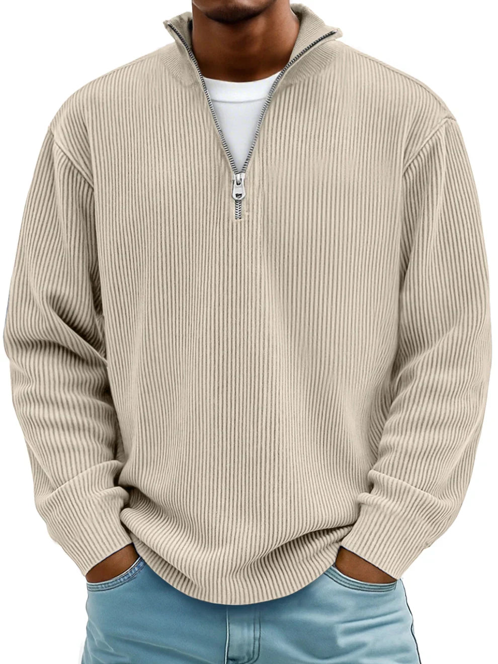 Mściwój™ | Herrenpullover mit halbem Reißverschluss – Stilvoll, Warm und Langlebig