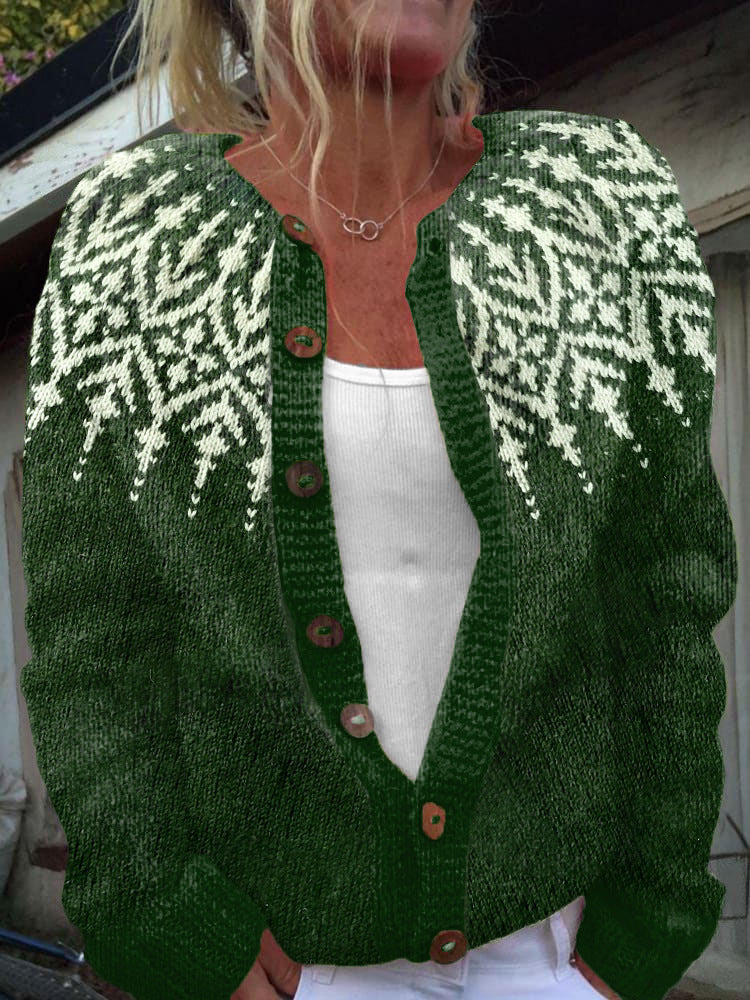 Wójcik™ | Lockere Strickjacke mit Muster