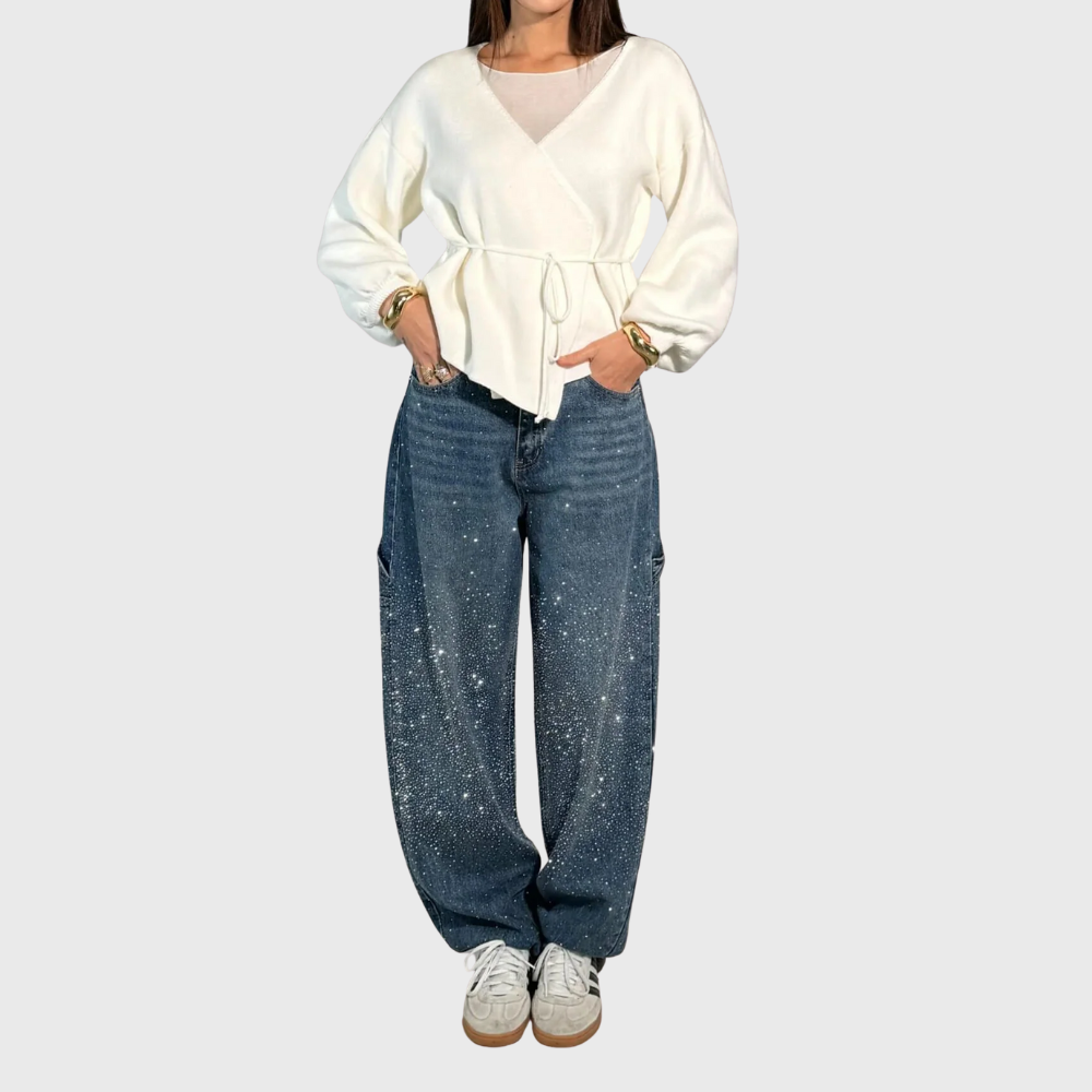 Wiktoria™ | Langer Mantel mit Wildleder-Effekt