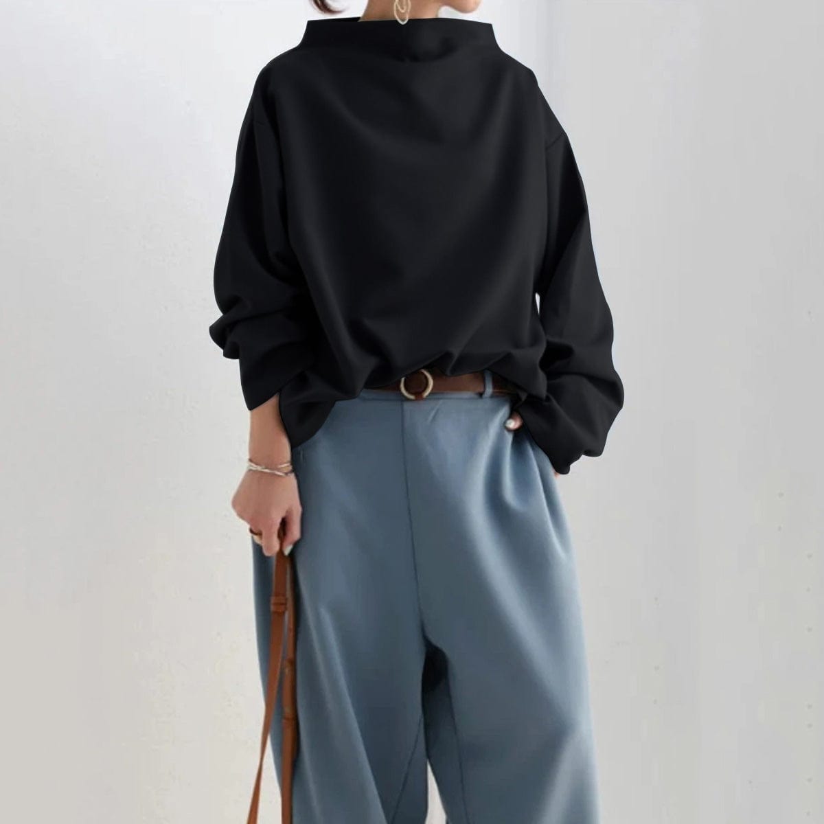 Bożena™ | Pullover mit hohem Kragen