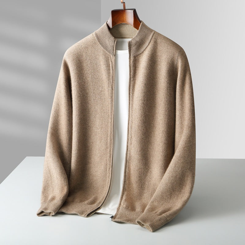 Mieszko™ | Kaschmir-Cardigan mit Reißverschluss