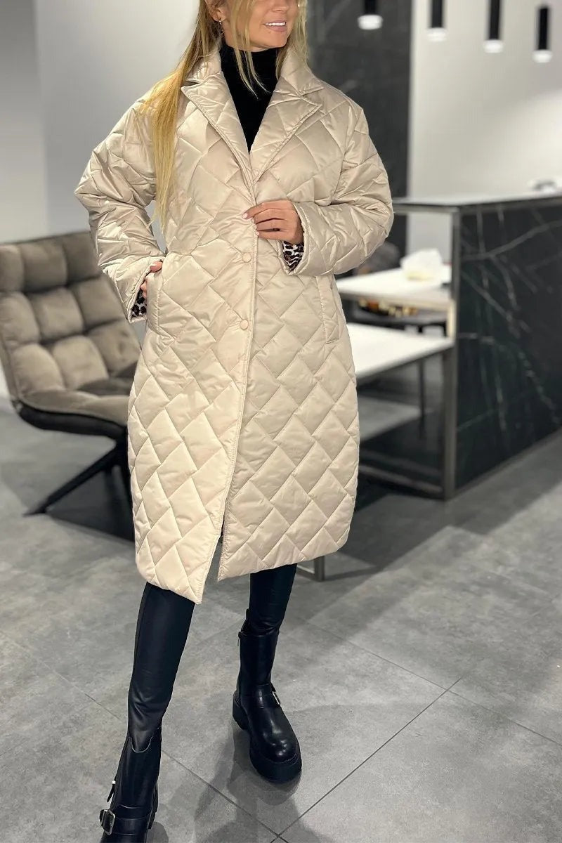 Brygida™ | Wendbare Steppjacke mit Leo-Futter