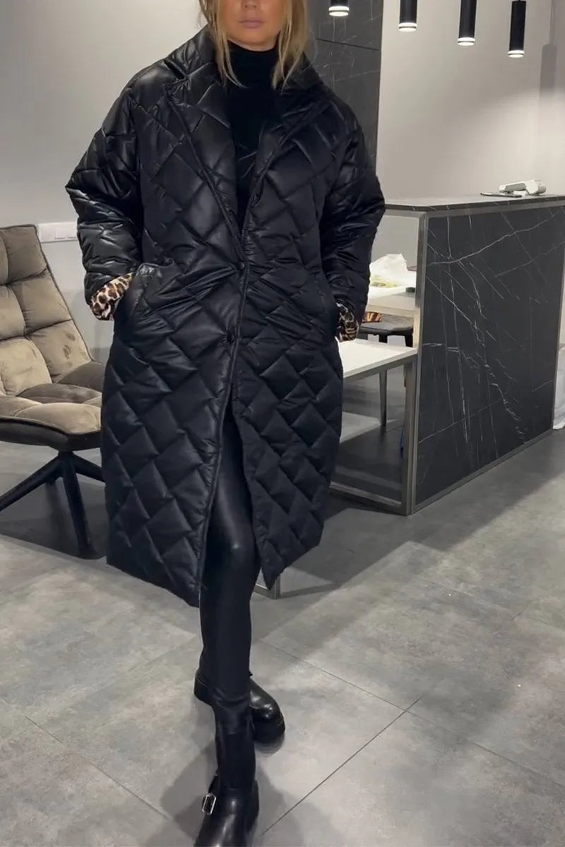 Brygida™ | Wendbare Steppjacke mit Pantherfutter