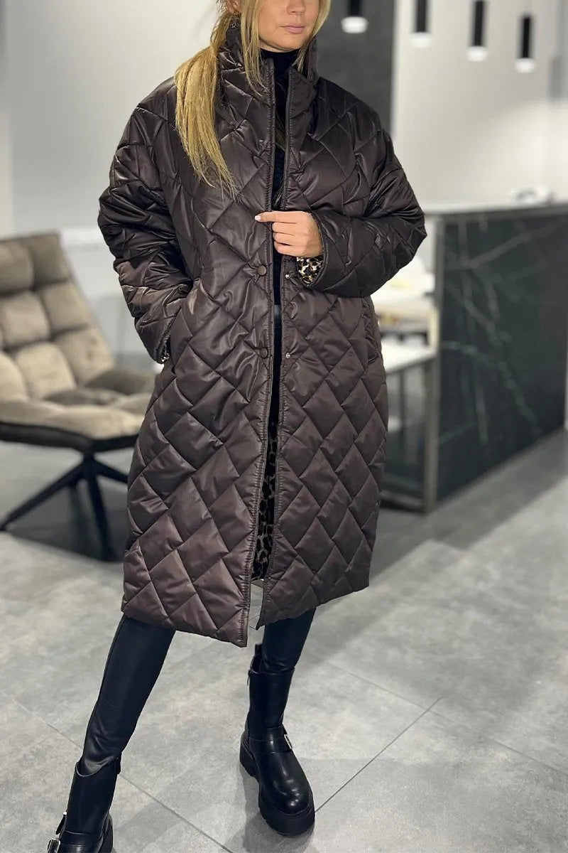 Brygida™ | Wendbare Steppjacke mit Leo-Futter